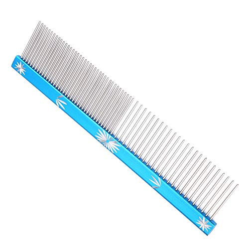 koulate Detangling Pet Comb Pet Comb, Acero Inoxidable Pin Perro Gato Pelo Mascota Peluquer¨ªa Cabello Herramienta Peine Perro y Gato Peluquer¨ªa(Color 1)