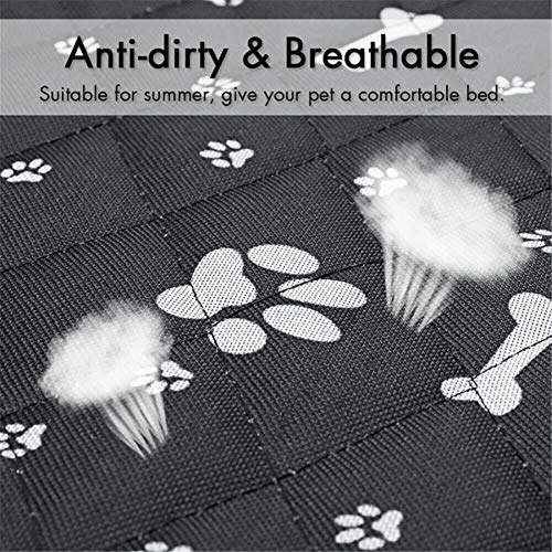 KunLS Alfombra Refrescante para Mascotas Cama Perro Cama para Perros Almohada De Refrigeración para Perros Almohadilla De Refrigeración para Perros Black,m