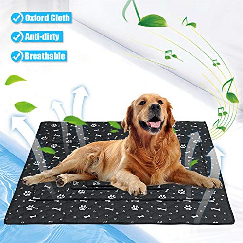 KunLS Alfombra Refrescante para Mascotas Cama Perro Cama para Perros Almohada De Refrigeración para Perros Almohadilla De Refrigeración para Perros Black,m
