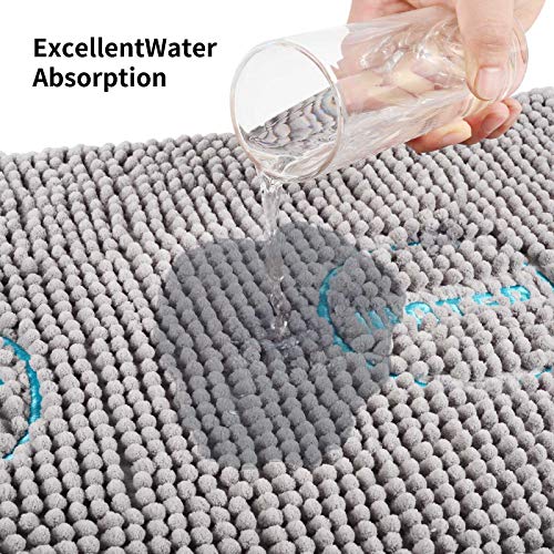 LAMTWEK 60X40cm Alfombrilla para Comedero de Mascota, Alfombrilla para Comederos de Perros Gatos, Alfombrilla para Comedero de Mascota, Cómoda Y Súper Absorbente, Felpa Microfibra Chenille