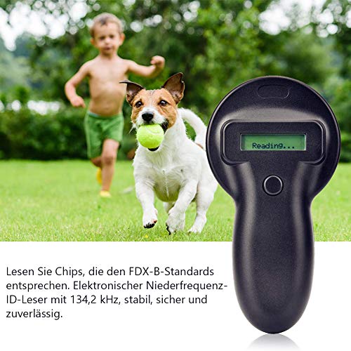 Lector portátil de etiquetas de animales de mano microchip portátil de animales escáner de chips electrónicos para mascotas rastreadores 134.2KHz