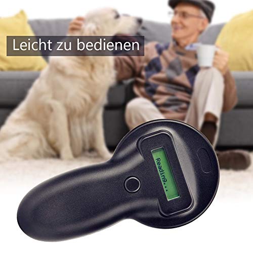 Lector portátil de etiquetas de animales de mano microchip portátil de animales escáner de chips electrónicos para mascotas rastreadores 134.2KHz