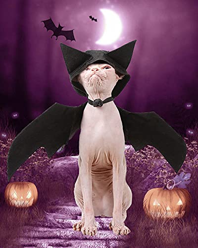 LIBRNTY Alas de Perro, Disfraz de Perro de murciélago de Halloween/Disfraces de Halloween para Mascotas para Perros medianos Grandes decoración de Cosplay