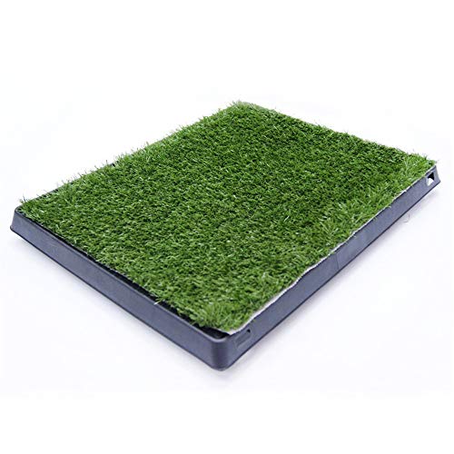 Lindhb Arenero para Gatos Caja de Arena para Gato Baño para Mascotas en el Interior Bandeja para el cojín de la Hierba Estera de Entrenamiento Baño para el Inodoro para Perros Cachorro Orinal