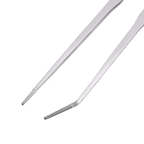 Litthing Herramientas de Acuario Acero Inoxidable Acuario Mantenimiento Kit Herramientas Planta Acuática Accesorios Pinzas Tijeras Acuario Juego de Herramientas (3Pcs Set2)