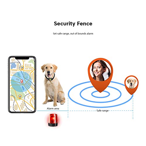 LOOCOO Pet GPS Tracker,Dog and Cat Positioning Collar,USB Charging GPS Positioning Collar,Waterproof Tracker,Suitable for General-Purpose Dogs