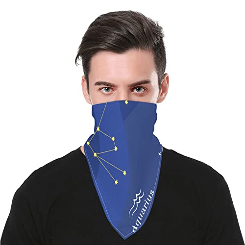 Mascarilla Bandana Acuario Azul Temperamento Constelación Pañuelos cuadrados Patrón multiusos Pañuelos cuadrados para adultos Niños 22 "X 22" Paquete individual