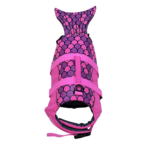 MERIGLARE Chaleco de Seguridad para Nadar para Perros Ajustable - Rosa Red_S