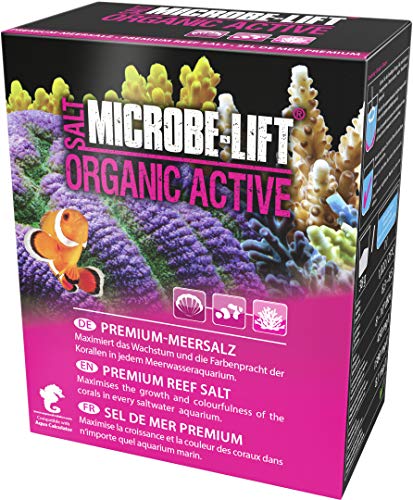 MICROBE-LIFT Organic Active Salt - Sal Marina para corales Coloridos y Crecimiento Mejorado, 1000 g, White