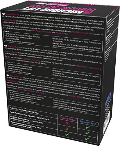 MICROBE-LIFT Organic Active Salt - Sal Marina para corales Coloridos y Crecimiento Mejorado, 1000 g, White