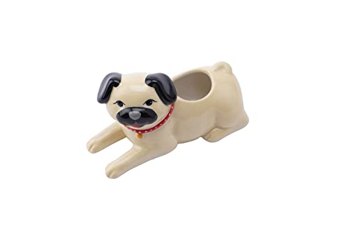Mini maceta de aire interior para perros Pug Dog | Mascotas | caja de regalo | accesorios para el hogar | impresiones florales por CGB Giftware | GB06168