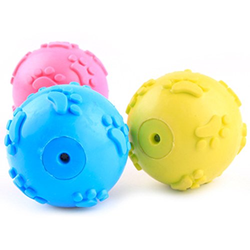 Monbedos Juguete de limpieza de dientes para mascotas, resistente a las mordeduras, juguete seguro para mascotas, para cachorros, perros, mantener la salud dental y divertido, color al azar