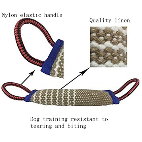 Mordedor de Entrenamiento Palo para morder con borde azul para entrenamiento de perros Pastor alemán para entrenamiento de perros adultos Perro pastor alemán con palo para morder almohada para morder