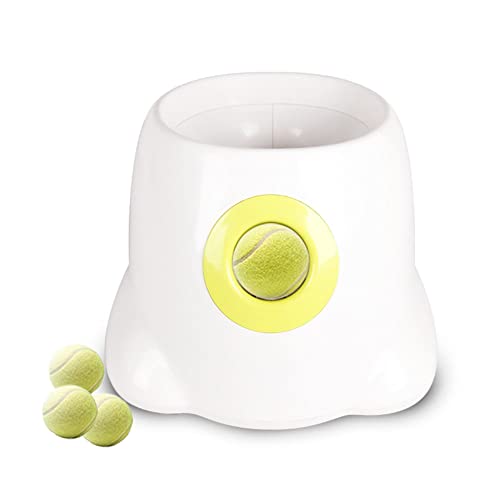 N / B Lanzador de Bolas para Perros Grandes, Lanzador de Bolas automático Interactivo de Juguete para Perros, con baterías Recargables, 3 Bolas Incluidas, para Perros pequeños y medianos