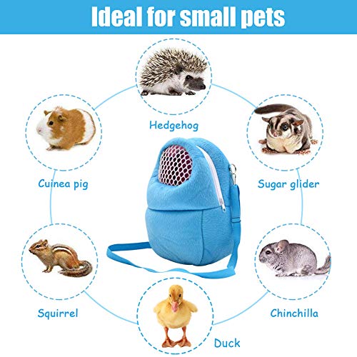 NALCY Portador de Hámster, Pet Carrier Bag, Bolsas de Transporte para Mascotas, Adecuado para Transportar Ratas Hámsters Ratones Ardillas Chinchillas Erizos y Otros Animales Similares (M, Azul)