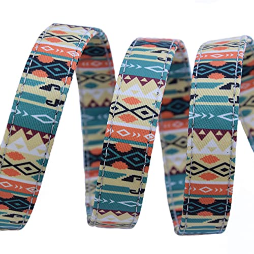 NESDRI, Correa para Perro, Mascota, étnico, Tribal, Azteca, Original. Moderna, Multicolor, Nailon, Correa Moda. Perros medianos y Grandes, Bonita. Diseño Moderno para Perros. Liberación rápida.