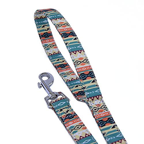 NESDRI, Correa para Perro, Mascota, étnico, Tribal, Azteca, Original. Moderna, Multicolor, Nailon, Correa Moda. Perros medianos y Grandes, Bonita. Diseño Moderno para Perros. Liberación rápida.