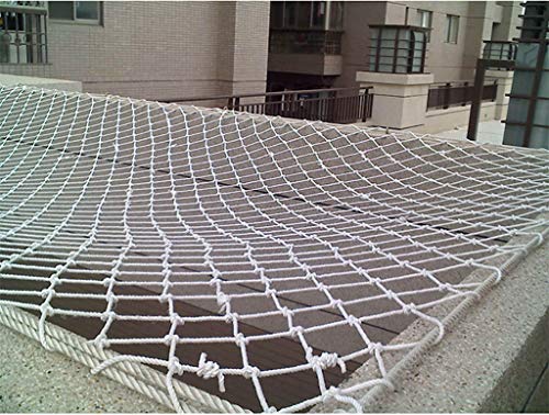Netting Valla Escaleras Malla Blanco Mascota Perro Gato Anti-escape Neto Obstáculo Curso Entrenamiento Trepar La Red De Carga De La Escalada De La Escalera De La Barandilla(Size:6*8m（20*26ft）)