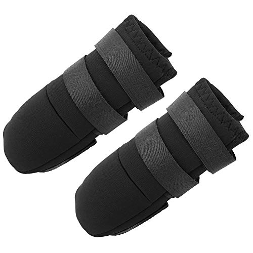 Nicoone 2 botas de perro zapatos de perro zapatillas de deporte para cachorros protectores de pata para perros de diferentes tamaños con dos correas ajustables suela antideslizante