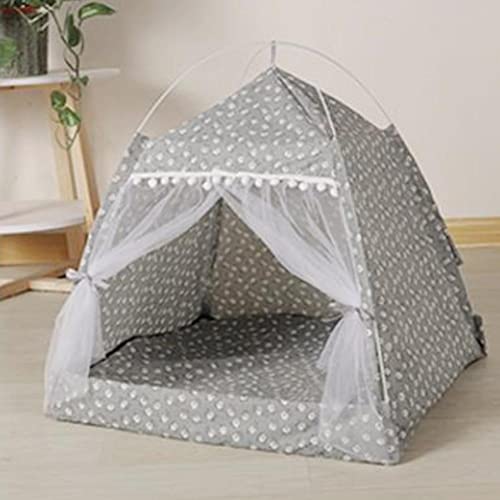 NIQIU Tienda de campaña Plegable portátil para Nido de Gato, Jaula para casa de Gato para Tienda de Gato, corralito, Perrera para Cachorros, Cerca de fácil operación, Gris, ESPAÑA