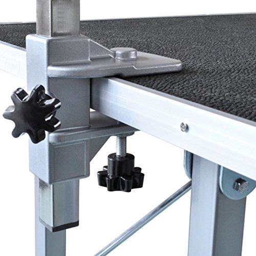 pedkit Mesa Perro Peluqueria Mesa Plegable de Aseo Canina, Mesa para Perros Mascota de Altura Regulable, Ideal Mesa de Mascotas, Gatos y Mascotas Ajustable 2 Lazos