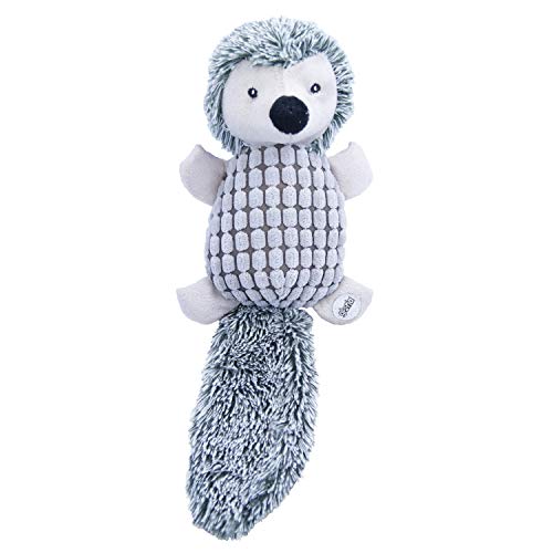 Peluche para Perros Gloria - Tamaño 40,5 cm - Peluche Erizo Cola Larga - Juguete para Perros - Peluche con Sonido - Textura Suave - Material Resistente - Color Gris