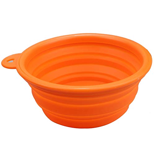Perro y Gato Alimentar BOYUHII Tazón Alimentador Alimentación portátil Estirable silicio Plato tazón envase del Agua for los Mascotas (Color al Azar de Entrega) ATCYE