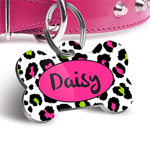 Pet Tag Art Agradables Laterales Dobles en forma de Hueso del Arte de la Etiqueta del Animal Doméstico, Etiquetas de Perro del Gato