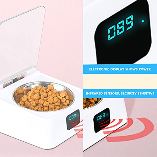 PGZLL Comedero automático inteligente con sensor infrarrojo para mascotas, 350 ml, adecuado para gatos y perros pequeños y medianos.