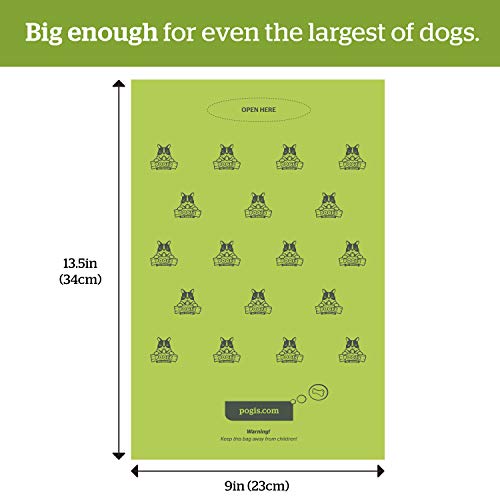 Pogi's Poop Bags - Bolsas para excremento de Perro + 2 dispensador - 50 Rollos no perfumados (750 Bolsas) - Grandes, Biodegradables, Herméticas