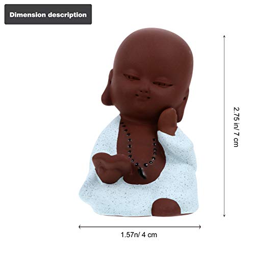 POPETPOP Mini Feliz Buda Sonriente Estatua Maitreya Estatuilla para Pecera Acuario Paisaje Ornamentos Vintage Estatuilla de Mesa Decoración Azul