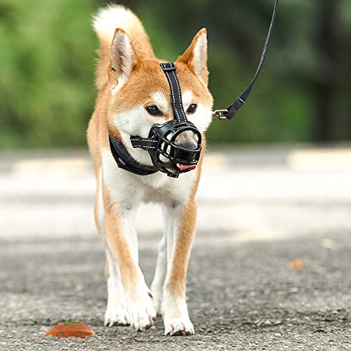QiZheng Bozal para Perros, Bozal para Perros Pequeños, Bozal para Perros Grandes, Evita Morder Masticar Y Ladrar,para Perros,para Perros Grandes, Medianos Y Pequeños