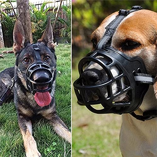 QiZheng Bozal para Perros, Bozal para Perros Pequeños, Bozal para Perros Grandes, Evita Morder Masticar Y Ladrar,para Perros,para Perros Grandes, Medianos Y Pequeños