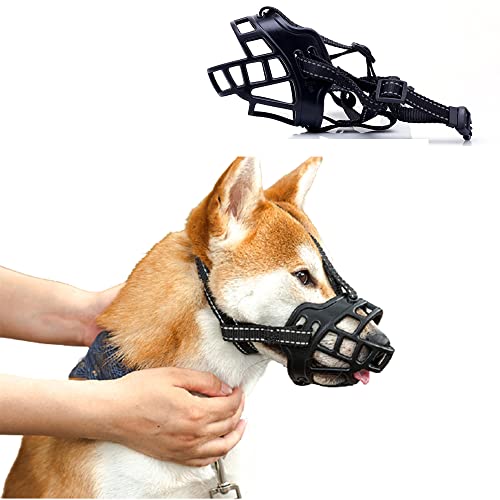 QiZheng Bozal para Perros, Bozal para Perros Pequeños, Bozal para Perros Grandes, Evita Morder Masticar Y Ladrar,para Perros,para Perros Grandes, Medianos Y Pequeños