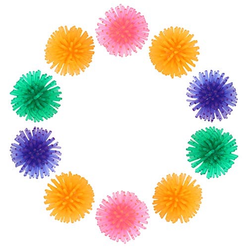 Queen.Y Gato Jugando Bolas, 10Pcs Coloridos Pelota elástica Interactivo Balones para Mascotas Gatito Actividad Jugando Masticación Juguete de Ejercici (Color Aleatorio)
