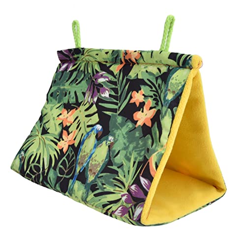 RANNYY Nido de pájaro de Sombra, Hamaca de Nido de pájaro para Mascotas, Sombra Triangular, Nido de pájaro, Tienda de campaña para Loro Colgante, Jaula para pájaros, Juguetes