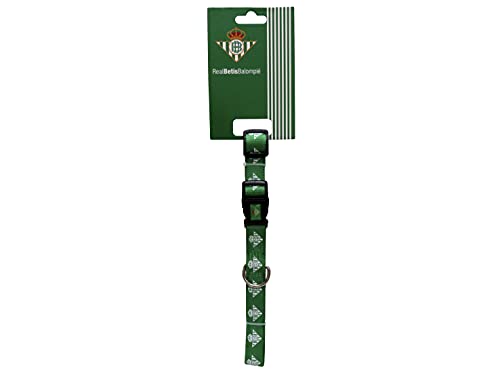 Real Betis Balompié, Collar para Perro, Talla L, Producto Oficial Real Betis Balompié, Poliéster, Color Verde (CyP Brands)