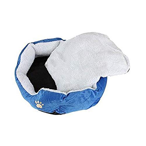 Rotyroya Cojín de felpa ultra suave para dormir para mascotas, tapete cálido para perro, gato, almohadilla cálida para perrera, rosa, rojo, S