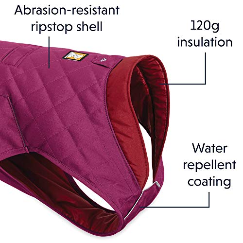 RUFFWEAR Stumptown - Chaqueta Acolchada con Aislamiento para Perro, Color Morado Larkspur, Talla XL
