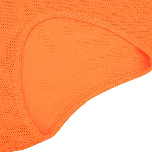 Ruiqas Chaleco de entrenamiento de fútbol de los niños 12Pcs, pequeño chaleco transpirable del ejercicio de la malla tamaño libre naranja para