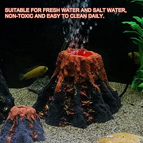 S SMAUTOP Kit De Adorno De Volcán De Acuario, Haz Más Decoraciones De Burbujeador De Aire De Oxígeno para Pecera, Piedra De Aire De Acuario, Decoraciones Juego En Forma De Burbujeador De Piedra