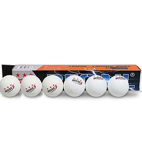SANON 6 Pelotas de Ping Pong de Pelota de Tenis de Mesa de 40 Mm para Entrenamiento de Competición Blanco