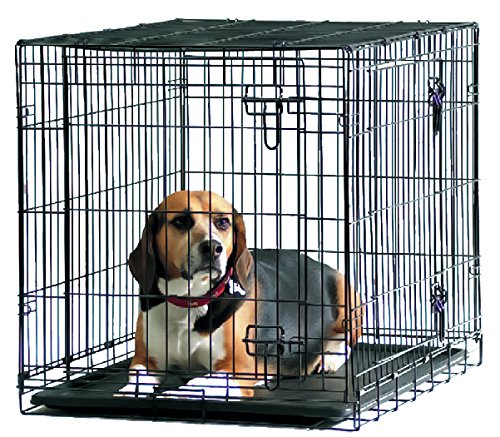 Savic Dog Cottage - Caja para Perro (Revestimiento en Polvo, 76 x 49 x 55 cm), Color Negro