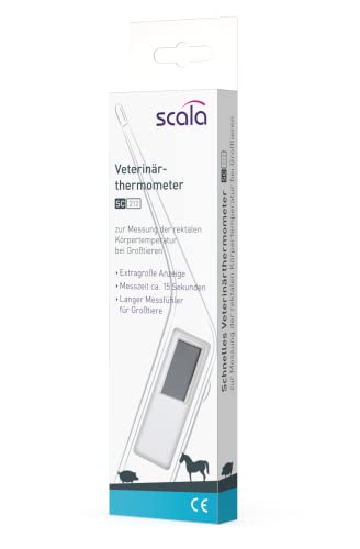 Scala SC 212 Termómetro Veterinario, Blanco Para Animales Grandes
