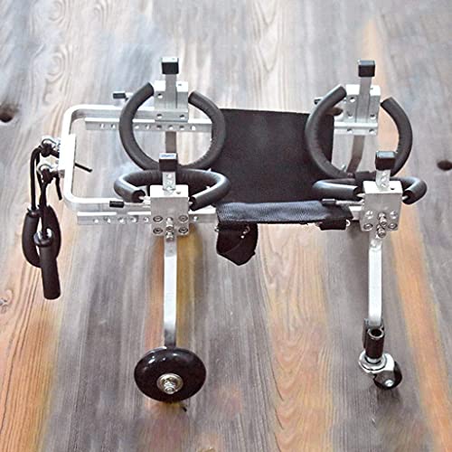 Silla de ruedas para perros, silla de ruedas ajustable para perros de cuatro ruedas, carrito, soporte para todo el cuerpo, rehabilitación de la pata delantera, banda para el vientre gratis para proteg