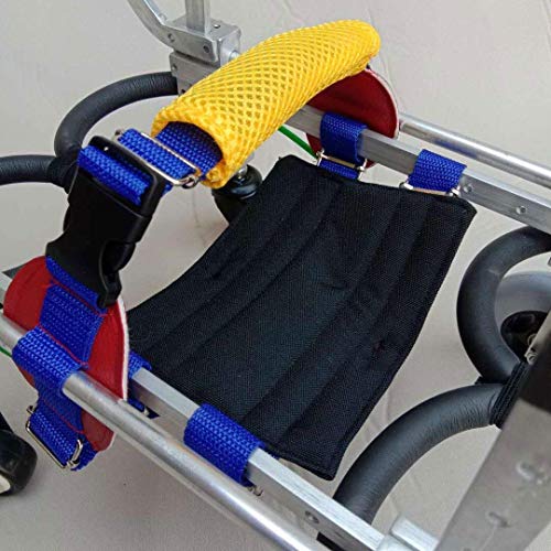 Silla de ruedas para perros, silla de ruedas ajustable para perros de cuatro ruedas, rehabilitación de patas traseras, banda para el vientre gratis para proteger la columna, correa gratis (XS 4 ruedas