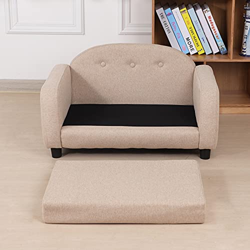 Sillón de mascotas muebles sofá cama para perros sofá acolchado para gatos nuevo modelo loungue teddy (Cream)
