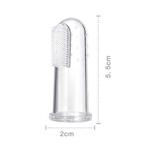 SIOPPKIK Conjunto de 10 Cepillo de Dientes de Mascotas y Kit Cepillos Dentales de Silicona Suave de Doble Cara con Mango Largo Curvado Cepillos de Dientes de Perro Gato Cepillo de Limpieza