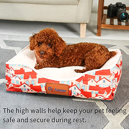 Sofá para Perro,rellena de Fibra Hueca,Cama para Perros y Gatos Super Suave Cómoda,Cama Perros pequeños Lavable a Máquina Cubiertas Extraíbles 50*60*18cm