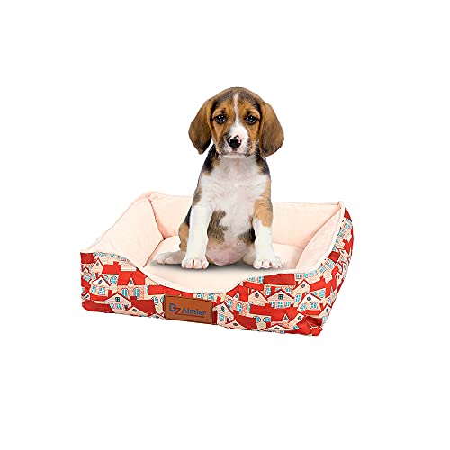 Sofá para Perro,rellena de Fibra Hueca,Cama para Perros y Gatos Super Suave Cómoda,Cama Perros pequeños Lavable a Máquina Cubiertas Extraíbles 50*60*18cm